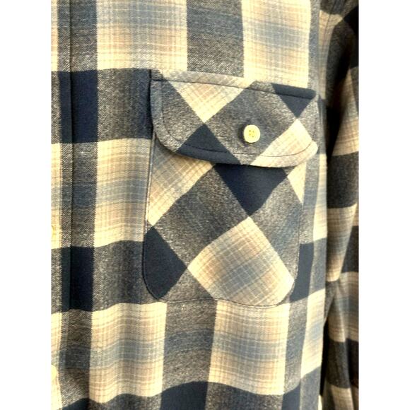 PENDLETON 'Maverick' Merino 100% Wool Plaid Shirt Button Pockets-Men's Size L - Picture 4 of 9